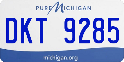 MI license plate DKT9285
