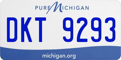 MI license plate DKT9293