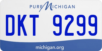 MI license plate DKT9299