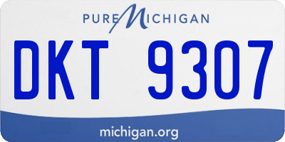 MI license plate DKT9307
