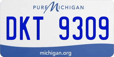MI license plate DKT9309