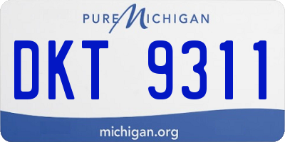 MI license plate DKT9311