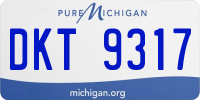 MI license plate DKT9317