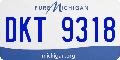 MI license plate DKT9318