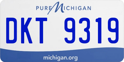 MI license plate DKT9319