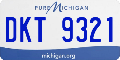 MI license plate DKT9321