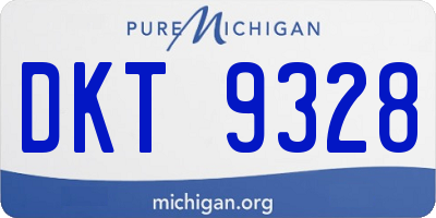 MI license plate DKT9328