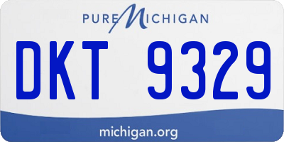MI license plate DKT9329