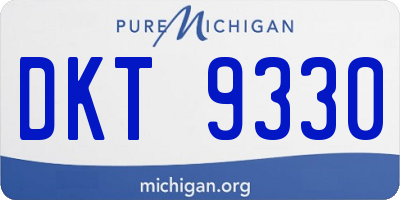MI license plate DKT9330