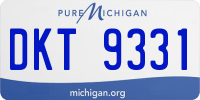 MI license plate DKT9331