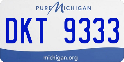 MI license plate DKT9333