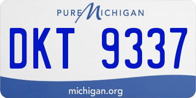 MI license plate DKT9337