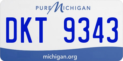 MI license plate DKT9343