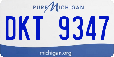 MI license plate DKT9347