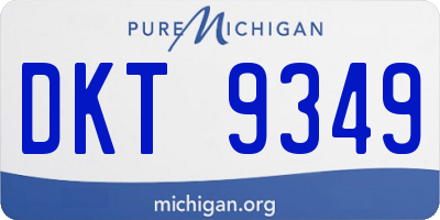 MI license plate DKT9349
