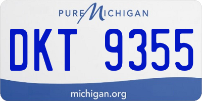 MI license plate DKT9355