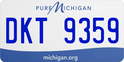 MI license plate DKT9359