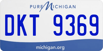MI license plate DKT9369