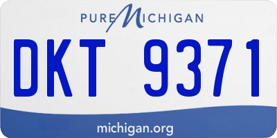MI license plate DKT9371