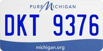 MI license plate DKT9376