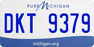 MI license plate DKT9379