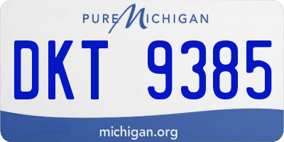 MI license plate DKT9385