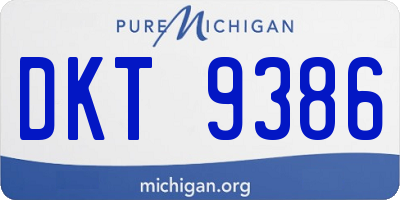 MI license plate DKT9386
