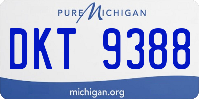 MI license plate DKT9388