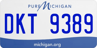 MI license plate DKT9389