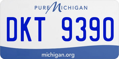 MI license plate DKT9390