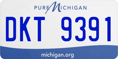 MI license plate DKT9391