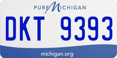 MI license plate DKT9393