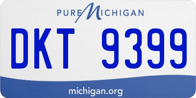 MI license plate DKT9399
