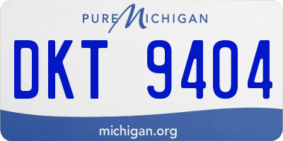 MI license plate DKT9404