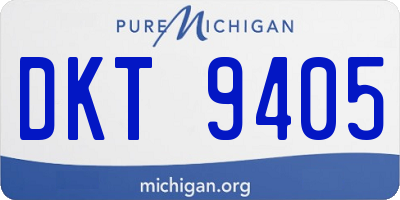 MI license plate DKT9405