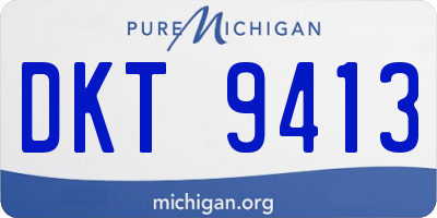 MI license plate DKT9413