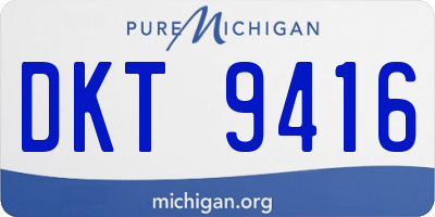 MI license plate DKT9416
