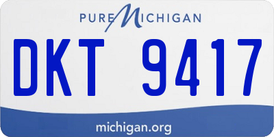 MI license plate DKT9417
