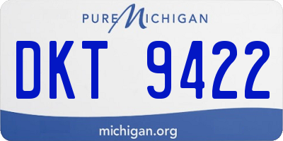 MI license plate DKT9422