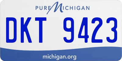 MI license plate DKT9423