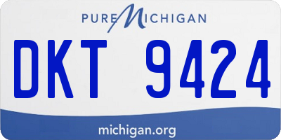 MI license plate DKT9424