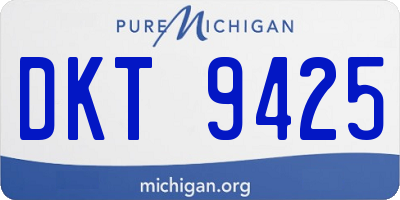 MI license plate DKT9425