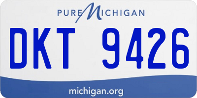 MI license plate DKT9426