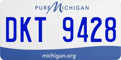 MI license plate DKT9428