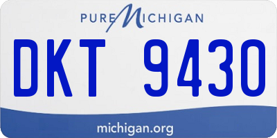 MI license plate DKT9430