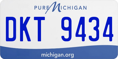MI license plate DKT9434