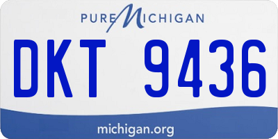 MI license plate DKT9436