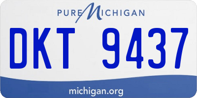 MI license plate DKT9437