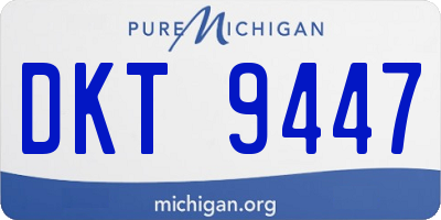 MI license plate DKT9447