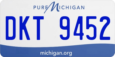 MI license plate DKT9452